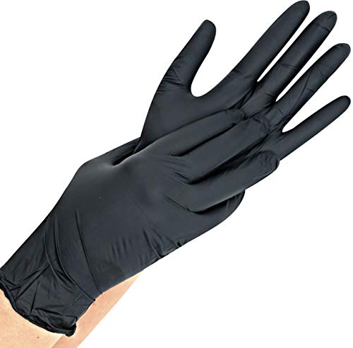 'Franz Mensch 27068 – Guanto In Nitrile"Dark Hygo Star, Taglia S, Colore: Nero