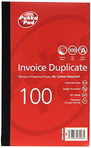 Pukka Pads Value - Libro Delle Fatture Con Fogli Autocopianti, 210 X 130 Mm, Confezione Da 5