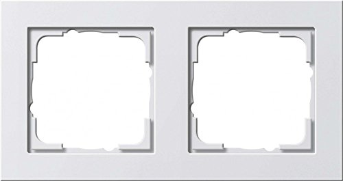 Gira 021222 Mascherina Di Copertura 2 Moduli E2, Bianco Puro Satinato