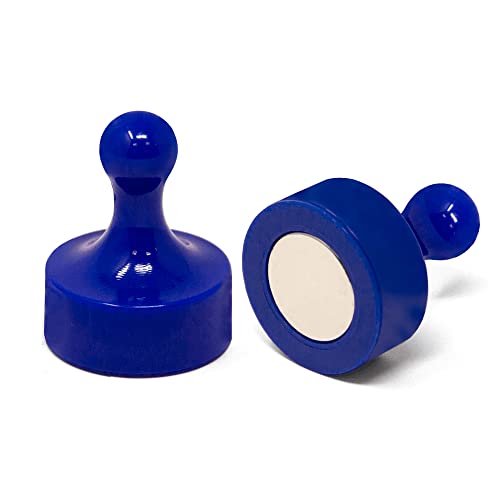 Magneti Skittle Jumbo Blu Per Frigorifero, Ufficio, Lavagna, Tabellone, Archiviazione - 29Mm Dia X 38Mm Di Altezza - Pacchetto Di 10