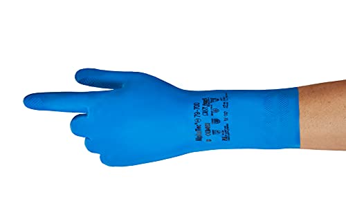 Ansell Alphatec 79-700 Guanti Da Lavoro Multiuso, Protezione Chimica, Approvato Per Contatto Alimentare, Ansell Aquadri Technology, Senza Latex, Tagli