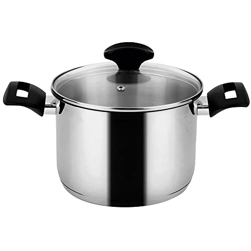 Fagor 78605 Pentola Alaia + Coperchio In Acciaio Inox, Multicolore, D 18 Cm, Inossidabile, Cranberry