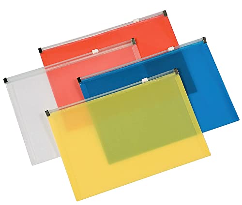 Q Connect-Portadocumenti Con Cerniera, Formato A5, Colori Assortiti