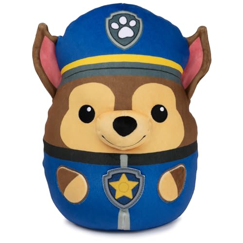 Gund Paw Patrol Trend Squishy Chase, 30 Cm, Peluche Di Alta Qualità E Cuscino In Uno, Regalo Per Bambini A Partire Da 1 Anno
