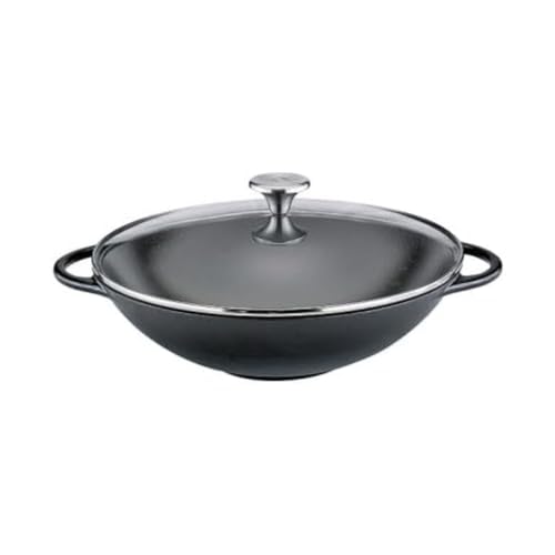 Küchenprofi Kp415001030 Wok - Coperchio In Vetro Per Wok, Colore: Nero