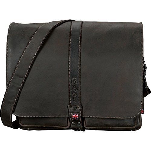 Pride And Soul Mr. Liam 47145 - Borsa Con Cinghia Per Tracolla, In Vera Pelle, Colore: Marrone