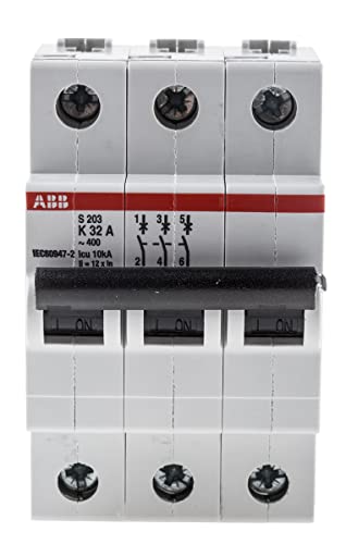 Abb S203 K32 Interruttore Automatico 6Ka 3P, White