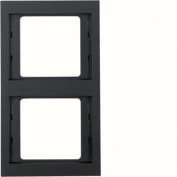 Hager K1 – Cornice 2 Moduli Verticale Antracite