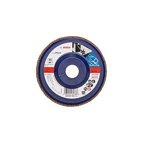 Bosch 2608607340 - Disco Abrasivo 125 Mm, 22,23 Mm, 80, U/Min, Confezione Da 1