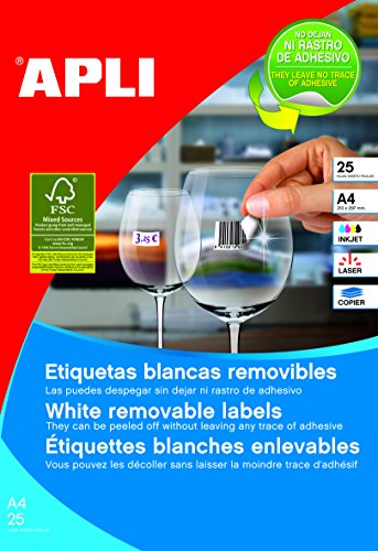 Caja De 25 Hojas De Etiquetas Multiusos Ref. 10198 Apli