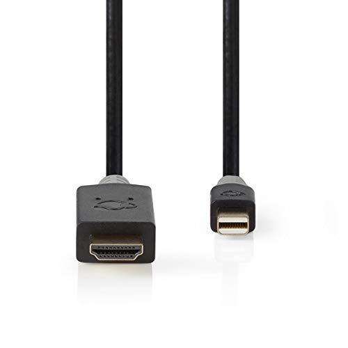 Nedis Mini Displayport - Displayport 1.4 - Mini Displayport Maschio - Hdmi ™ - 48 Gbps - Placcato Oro - 2.00 M - Rotondo - Antracite