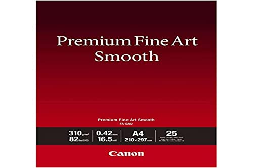 Canon Fa-Sm 2 Premium Fineart Smooth A 4, 25 Sheet, 310 G Papel