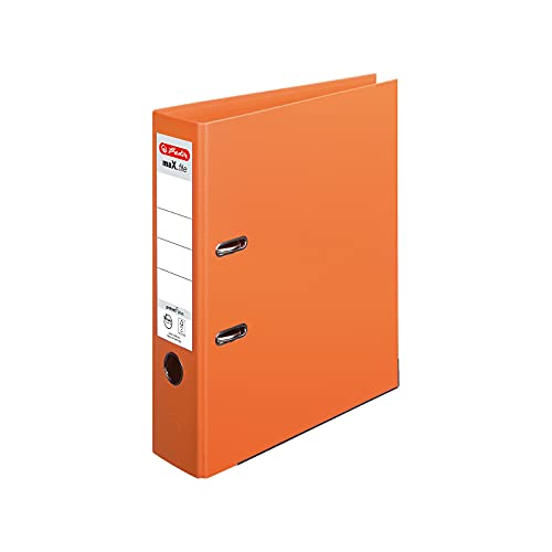 Herlitz 10834471 Ring Binder - Ring Binders (Orange, Polypropylene (Pp), A4)