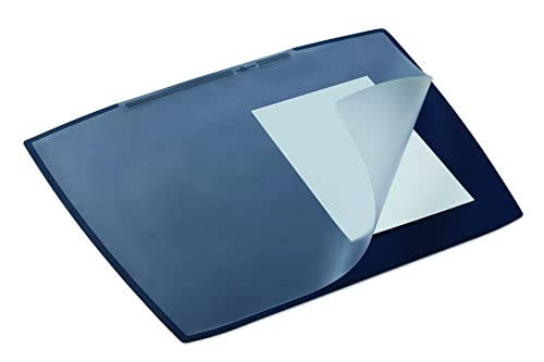 Durable 720107 Sottomano Artwork, Forma Trapezoidale, Copertina Trasparente, Antiscivolo, 650X520 Mm, Blu