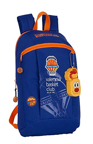 Safta Mini Zaino Uso Diario Di Valencia Basket, 220 X 100 X 390 Mm, Blu/Arancione, Blu/Arancione, 220X100X390Mm, Mini Zaino