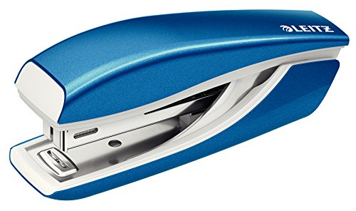 Leitz Mini Cucitrice Nexxt Wow, Capacità Fino A 10 Fogli, Design Ergonomico In Metallo, Include Punti, Blu