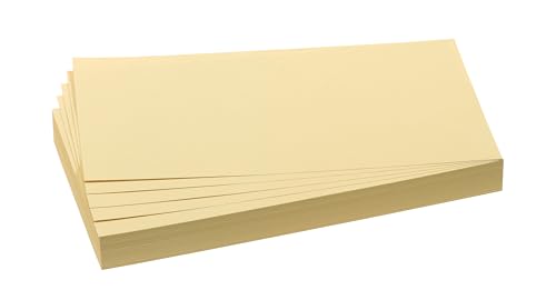 Franken Umz 1020 04 - Schede Di Presentazione Rettangolari, 9,5 X 20,5 Cm, 500 Pezzi, Colore: Giallo
