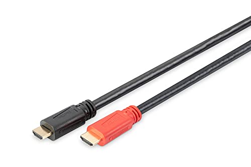 Digitus Cavo Di Collegamento Hdmi High Speed, Tipo A - Con Amplificatore Di Segnale - 10.0 M - Ultra Hd 4K/30Hz - Compatibile Con Tv/Beamer/Monitor -