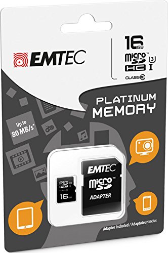 Emtec Ecmsdm16Ghc10Pl - Scheda Di Memoria Micro Sdhc Platinum Class 10 Uhs-I U3 Microsdhc