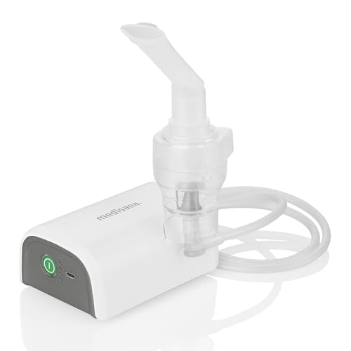 Medisana In 600 Inalatore, Nebulizzatore A Compressore Con Boccaglio E Maschera Per Adulti E Bambini, Per Raffreddore O Asma Con Batteria Ricaricabile