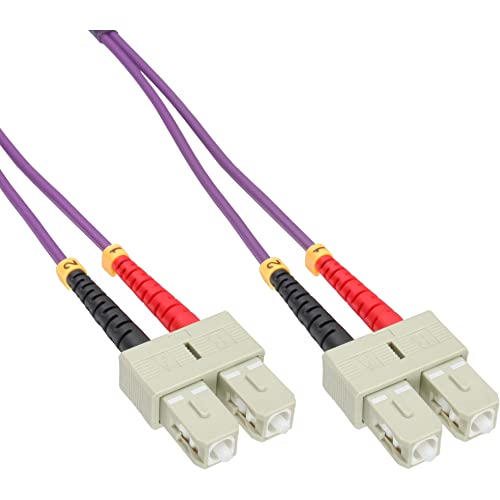 Inline 21439 Cavo Bretella Fibra Ottica Duplex, Sc/Sc, 50/125Μm, Om4, 3M Nero
