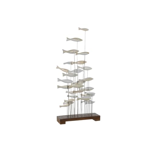 Home Esprit Figura Decorativa Bianco Marrone Spirali 45 X 15 X 100 Cm