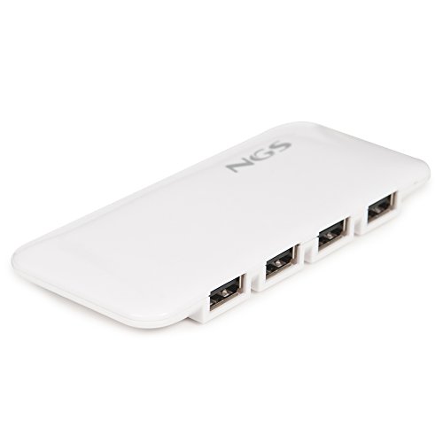 Ngs Usb Ihub7 - Hub A 7 Porte, Usb 2.0 Con Adattatore Di Alimentazione, Bianco
