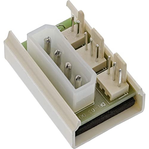 Inline 20316 Multi Port Panel, 2 Ventole, 3Pin, 12V, Moltiplicatore Porte Alimentazione, Nero