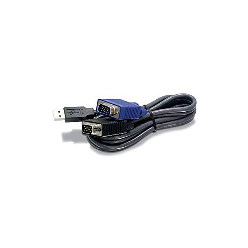 Trendnet Tk-Cu15 Cavo Per Video, Tastiera E Rat Tk-Cu15, 4,5 M, Nero, Vga/Svga Hdb 15, Usb 1.1, Vga/Svga Hdb 15, Connettore Male/Connettore 420 G