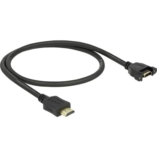 Delock Cavo Di Collegamento Hdmi 0,50 M 85463 High Speed Hdmi Con Ethernet, Contatti Placcati In Oro, Nero