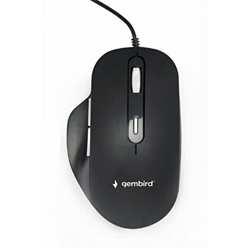 Gembird Ratã“N ÓPtico Led, Usb, Negro Usb, 3600 Dpi Mus-6B-02