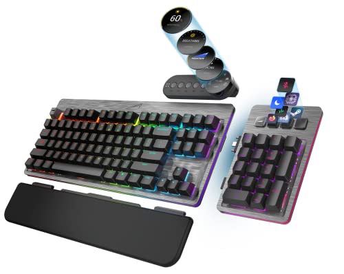 Mountain Everest Max Gaming Tastatur - Mx Silent Red, Iso, Layout De, Grigio