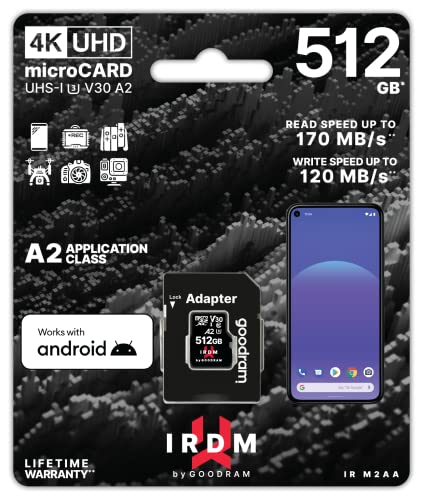 Goodram Irdm Uhs-I U3 A2 Micro Sd 512Gb C/Adap