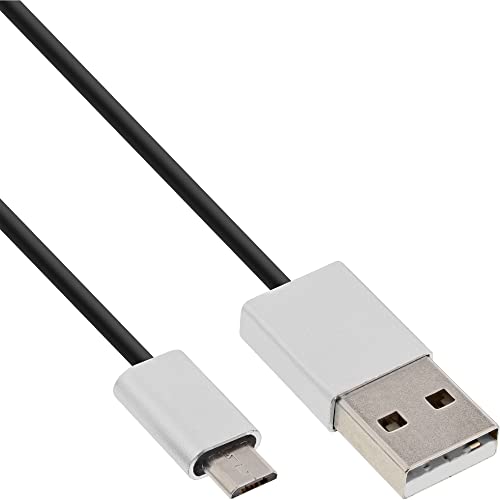 Inline 31730I Cavo Usb 3 M Usb A Micro-Usb B Alluminio, Nero