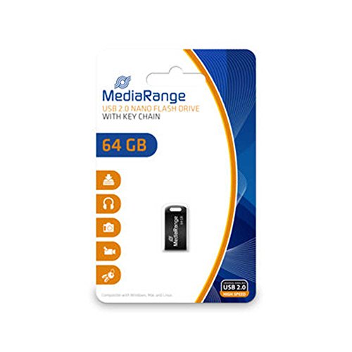 Mediarange Mr923 Usb Nano Flash Drive, 64Gb