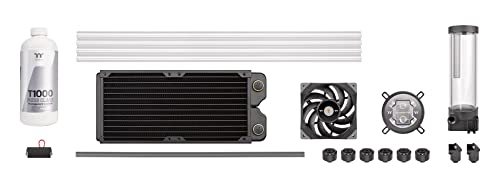 Thermaltake Pacific Tough C240 Ddc Hard Tube Liquid Cooling Kit | Pure Clear Coolant | 2 Low Noise 120 Fans | Intel Und Amd Sockel Compatible | Black