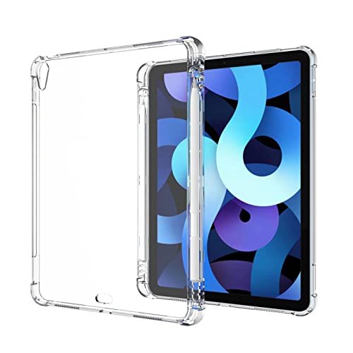 Estuff Memphis Shockproof Backcover For Ipad Air 5/5 10.9. Clear, W128236513 (For Ipad Air 5/5 10.9. Clear. Soft Tpu. With Pencil Slot.)