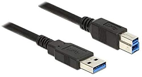 Delock Cavo Usb 3.0 Tipo A Maschio A > Usb 3.0 Tipo B Maschio 5,0 M Nero