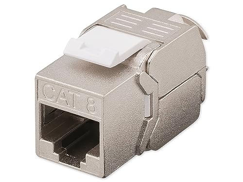 Goobay 61129 - Modulo Keystone Cat 8.1 Stp / Rj45 Femmina - Fino A 2 Ghz / 25-40Gbase-T/Cavo Di Rete Connettori