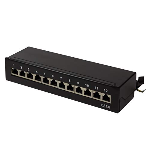 Logilink Professionale Pannelli Patch, Tavolo/Parete/Desktop, Stp (Schermato) Nero 12-Port