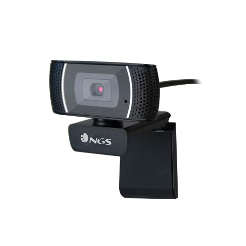 Ngs Xpresscam1080 - Webcam Full Hd 1920X1080 Con Connessione Usb 2.0, Microfono Integrato, 2Mpx Di Risoluzione Reale E Plug&Play