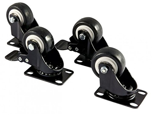 Allnet All-S0002128 Rack Castor Wheels Rack Accessory - Rack Accessories (Castor Wheels, Black, 4 Pezzi (S), 70 Mm, 1,27 Kg)