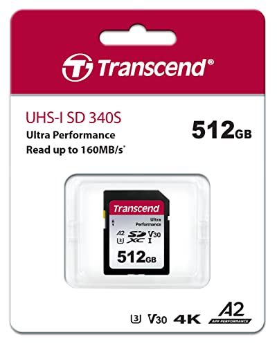Transcend Sdxc 340S 512Gb Clase 10 Uhs-I U3 A2 V30