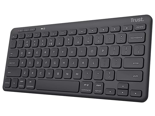 Trust Lyra Kompakte, Kabellose Multi-Device Tastatur Mit Bluetooth &