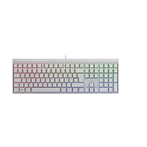 Cherry Mx 2.0S, Tastiera Meccanica Da Gaming Retroilluminata Rgb, Layout Tedesco (Qwertz), Progettata In Germania, Tasti Originali Brown Mx, Con Fili,
