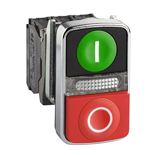 Pulsador Doble Lum Ver-Roj 24V Ip66