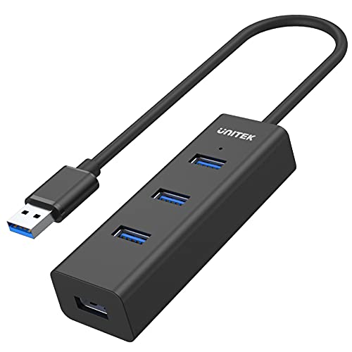 Unitek Hub Usb A 4 Porte 3.0 + 1 Microusb/Superspeed Data Hub Distributore Multipunto Per Pc, Laptop, Tastiera, Mouse, Stampante/Ios (Mac) + Compatibi