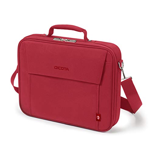 Dicota Multi Base 15-17.3 - Leggera Borsa Per Computer Portatile Con Imbottitura Protettiva, Colore Rosso