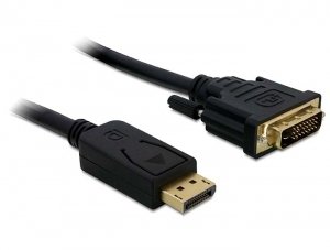 Delock Displayport > Dvi 24+1 M/M 3M Dvi-D Nero