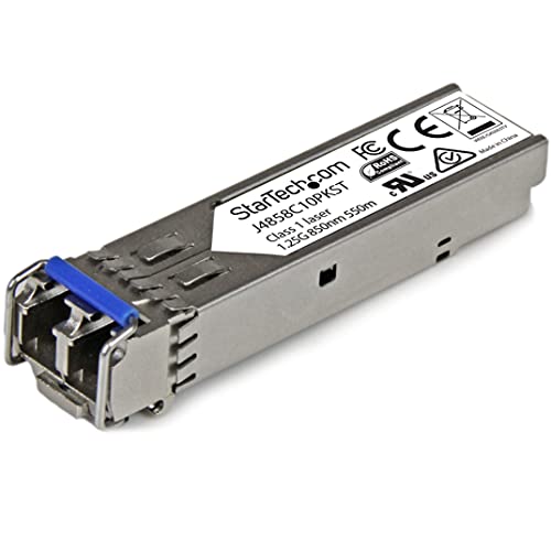 Startech.Com Modulo Ricetrasmettitore Transceiver Sfp In Fibra, Compatabile Hp J4858C, Mm Lc Con Ddm, 550 M, 10 Unità
